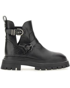Stuart Weitzman Schoenen ,Zwart ,Leer Maverick Bedford Moto Bootie
