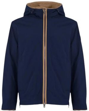 K-Way Claudel Wolle Bonded Jas - Blauw