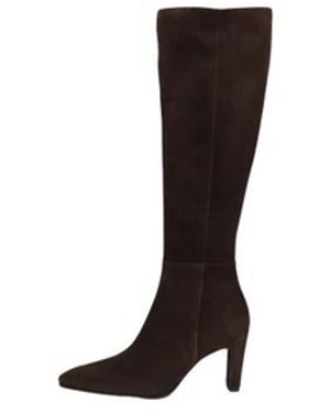 Notre-v Schoenen ,Bruin ,Over-Knee Heeled Boots - Zwart