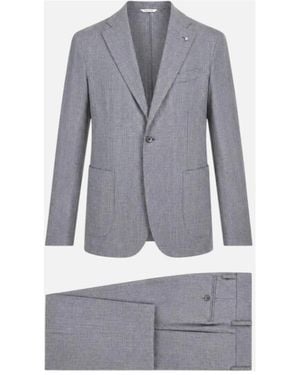 Manuel Ritz Single Breasted Suits - Grigio