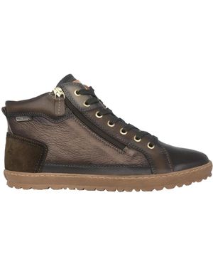 Pikolinos Schoenen ,Bruin ,Leer Lagos Veterschoen Met Rits