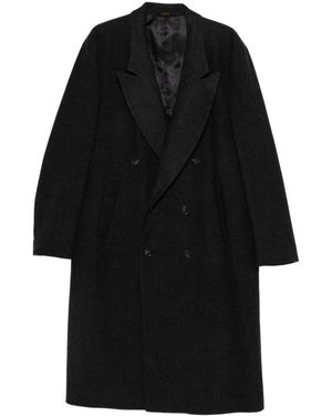 Paura Double-Breasted Coats - Black