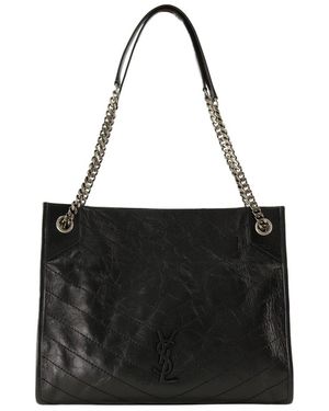 Saint Laurent Tassen ,Zwart ,Leer Niki Shopping Tote