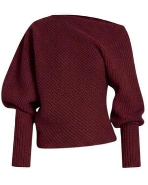 Alberta Ferretti Round-Neck Knitwear - Rosso