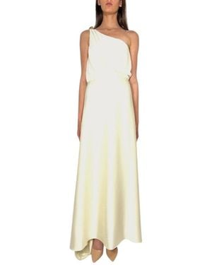 Nenette Ambra One-Shoulder Satin Gown - Natur