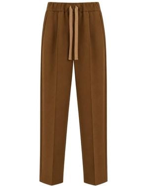 Semicouture Broeken ,Bruin ,Rechte Broek