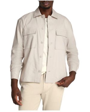Calvin Klein Elegantes Herrenhemd Mit Langen Ärmeln - Natur