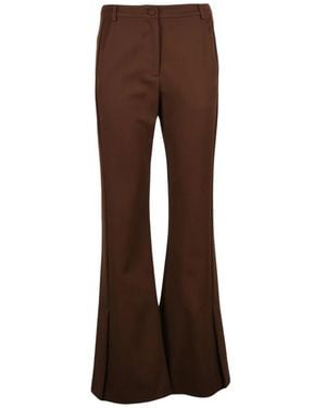 Patrizia Pepe Wide Trousers - Brown