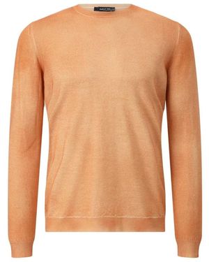 Avant Toi Luxuriöser Kaschmir Seiden Pullover - Orange