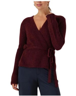 SELECTED Truien & Vesten ,Paars ,Slfgabella Ls Knit Belt Cardigan