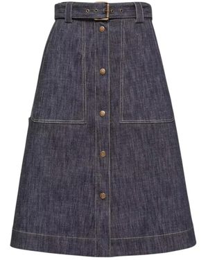 Moncler Denim Skirts - Blue