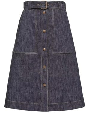 Moncler Denim Skirts - Blue