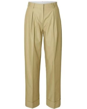 SELECTED Wide Trousers - Natural