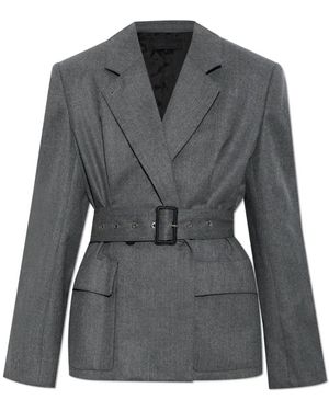 Lanvin Wollblazer Mit Gürtel - Grau
