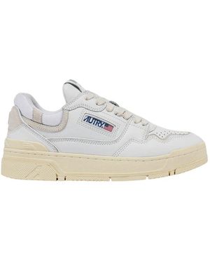 Autry Weiße clc low sneakers mit kontrastdetails