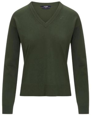 K-Way V-Neck Knitwear - Green