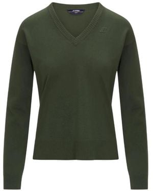 K-Way V-Neck Knitwear - Green
