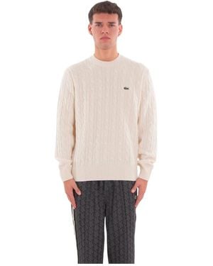 Lacoste Round-Neck Knitwear - Neutro