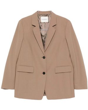 Closed Enkelrijige Blazer Van Wolmix - Naturel