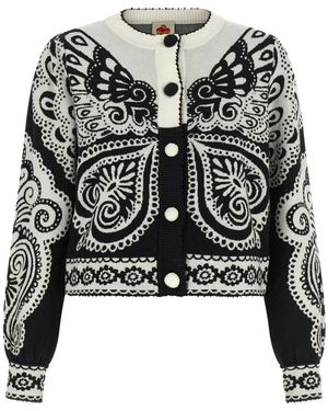 FARM Rio Truien & Vesten ,Veelkleurig ,Wol Arabesque Cardigan - Zwart
