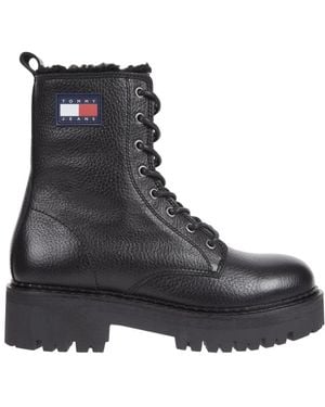 Tommy Hilfiger Lace-Up Boots - Black