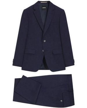 HUGO Single Breasted Suits - Blue