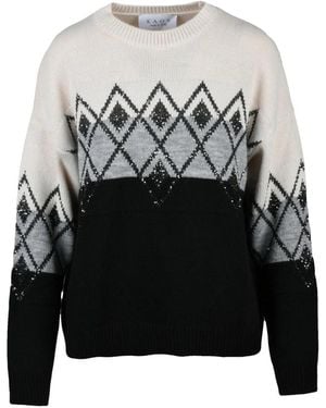 Kaos Truien & Vesten ,Veelkleurig ,Wol Maglione Girocollo - Grijs