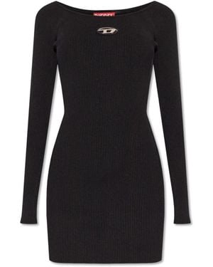 DIESEL Kleedjes ,Zwart ,Polyester-Vera Short Dress