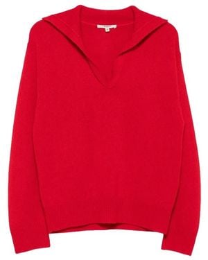 Barena Truien & Vesten ,Rood ,Knd 5830 V-Neck Trui