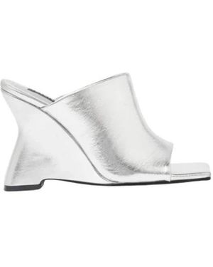 TWENTYFOUR Heeled Mules - Blanco