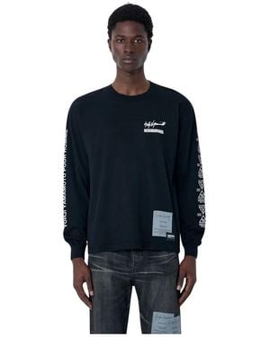 Yohji Yamamoto Long Sleeve T-Shirts - Blue