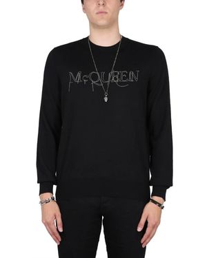 McQueen Round-Neck Knitwear - Negro