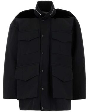 Sacai Grosgrain Bonding X Velvet Blouson - Zwart
