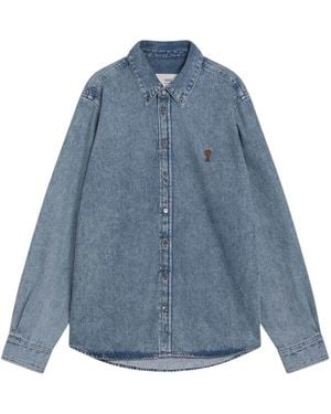 Ami Paris De Coeur Button-Down Shirt - Blauw