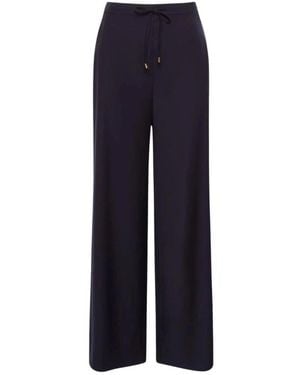 Max Mara Broeken ,Blauw ,Katoen Fatuo Wijde Pijpen Broek Met Trekkoord