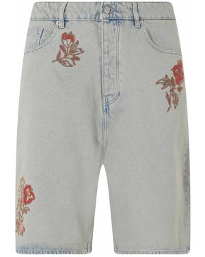 Drole de Monsieur Denim Shorts - Grey