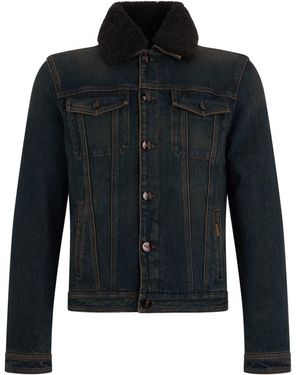 Moorer Jassen ,Blauw ,Denim Denim Jacket - Zwart