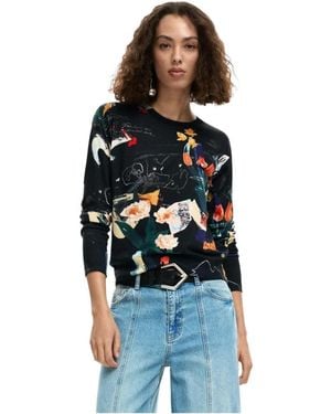 Desigual Round-Neck Knitwear - Black