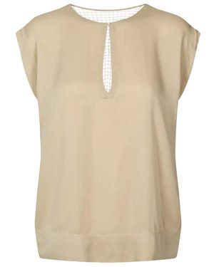 Rabens Saloner Overhemden ,Elegante Rosalyn Blouse Met Kant Detail - Naturel