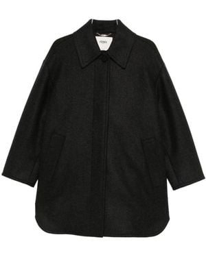 Fendi Single-Breasted Coats - Black