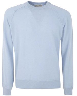 FILIPPO DE LAURENTIIS Casual Raglanmouw Pullover Sweater - Blauw