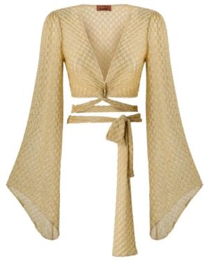 Missoni Overhemden ,Geel ,Wikkel Top - Naturel