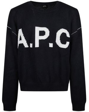 A.P.C. Round-Neck Knitwear - Blue