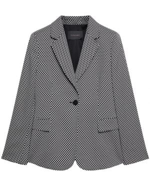 Elena Miro Blazer con motivo geometrico - Grigio