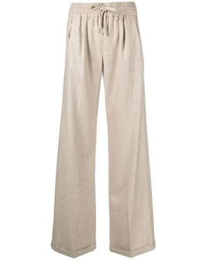 Kiton Wide Trousers - Natural