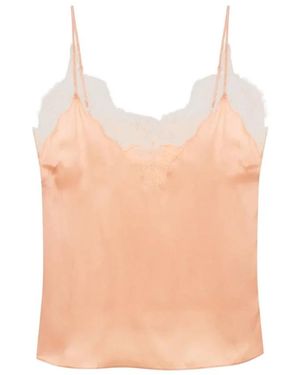 Anine Bing Tops ,Bruin ,Rayon Mael Camisole - Roze