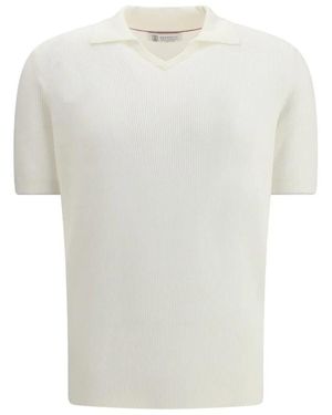 Brunello Cucinelli Polo Sweater - Wit