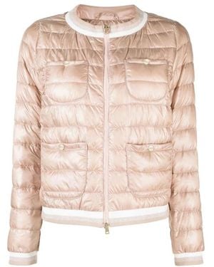 Herno Jassen ,Roze ,Stripe Trim Padded Jacket
