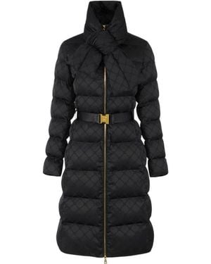 Elisabetta Franchi Daunenjacke Aus Jacquard-Voile - Schwarz