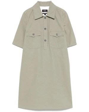 A.P.C. Selia Mini Jurk - Groen
